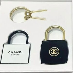 Chanel Black and Gold Lock Set with Keys/La Collection GWP